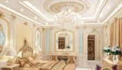 Cozy bedroom interior design of Luxury Antonovich Design